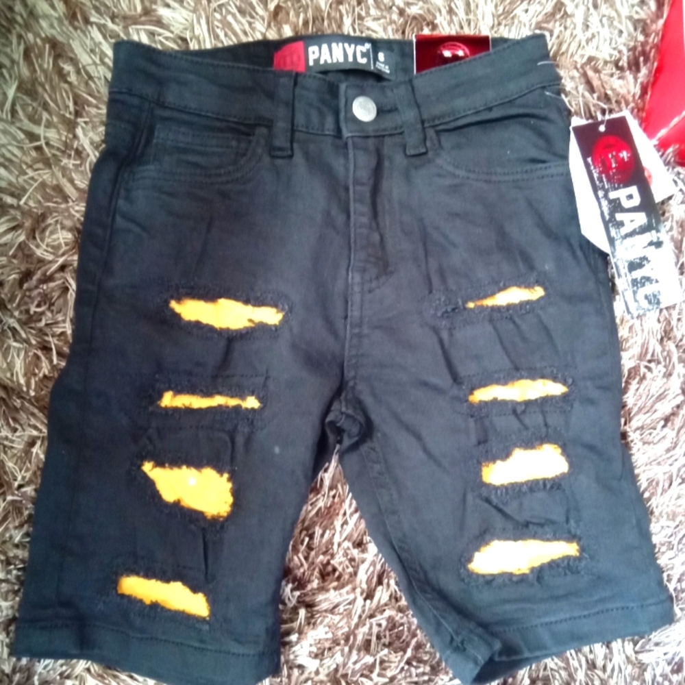 NEW!!! Color block denim shorts